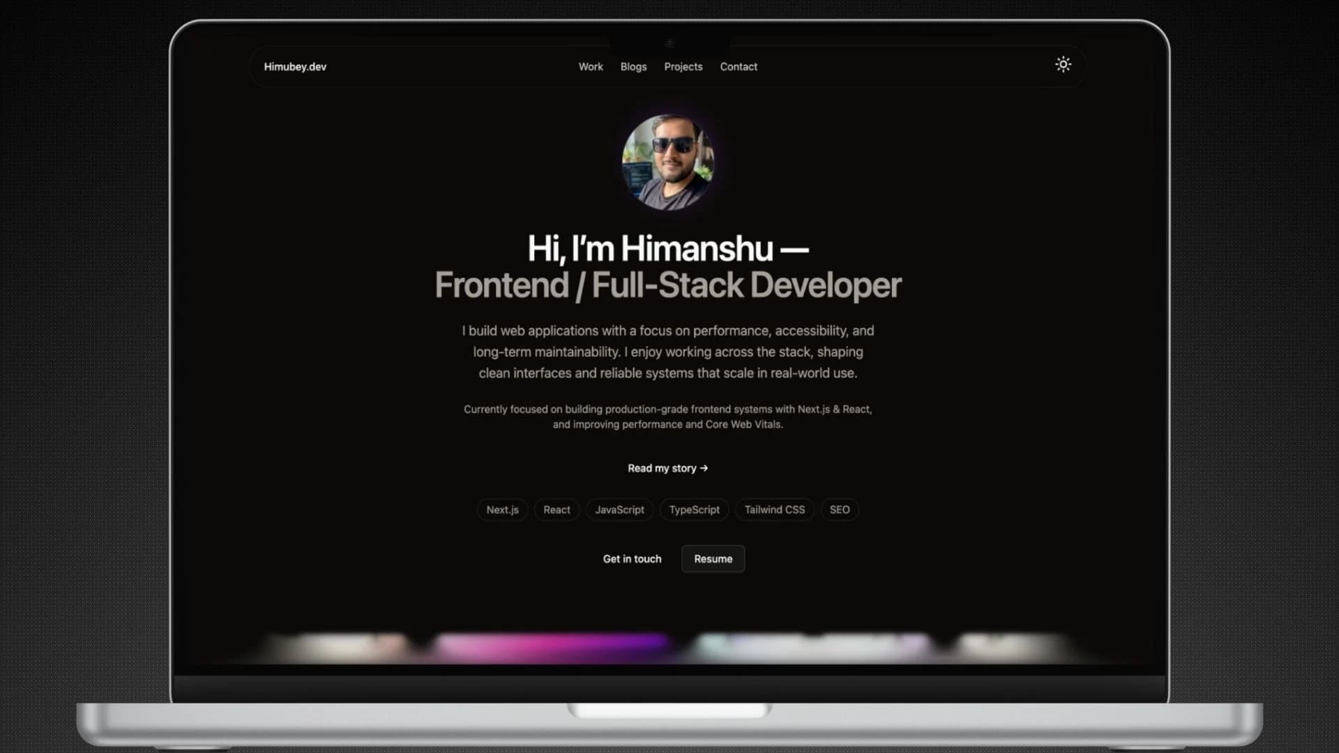 Developer Portfolio - Himanshu Dubey