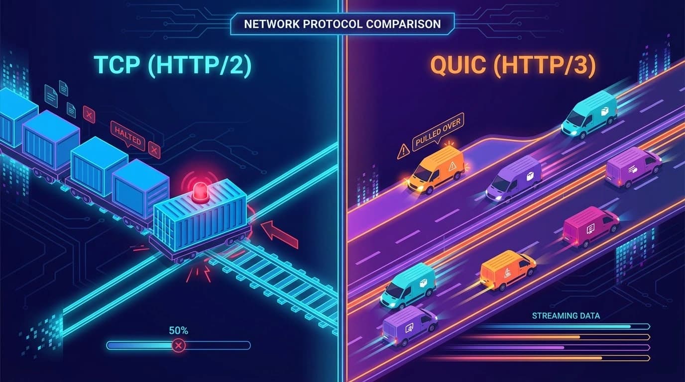 HTTP/3 and QUIC: Demystifying the Shift from HTTP/2 and TCP Head-of-Line Blocking