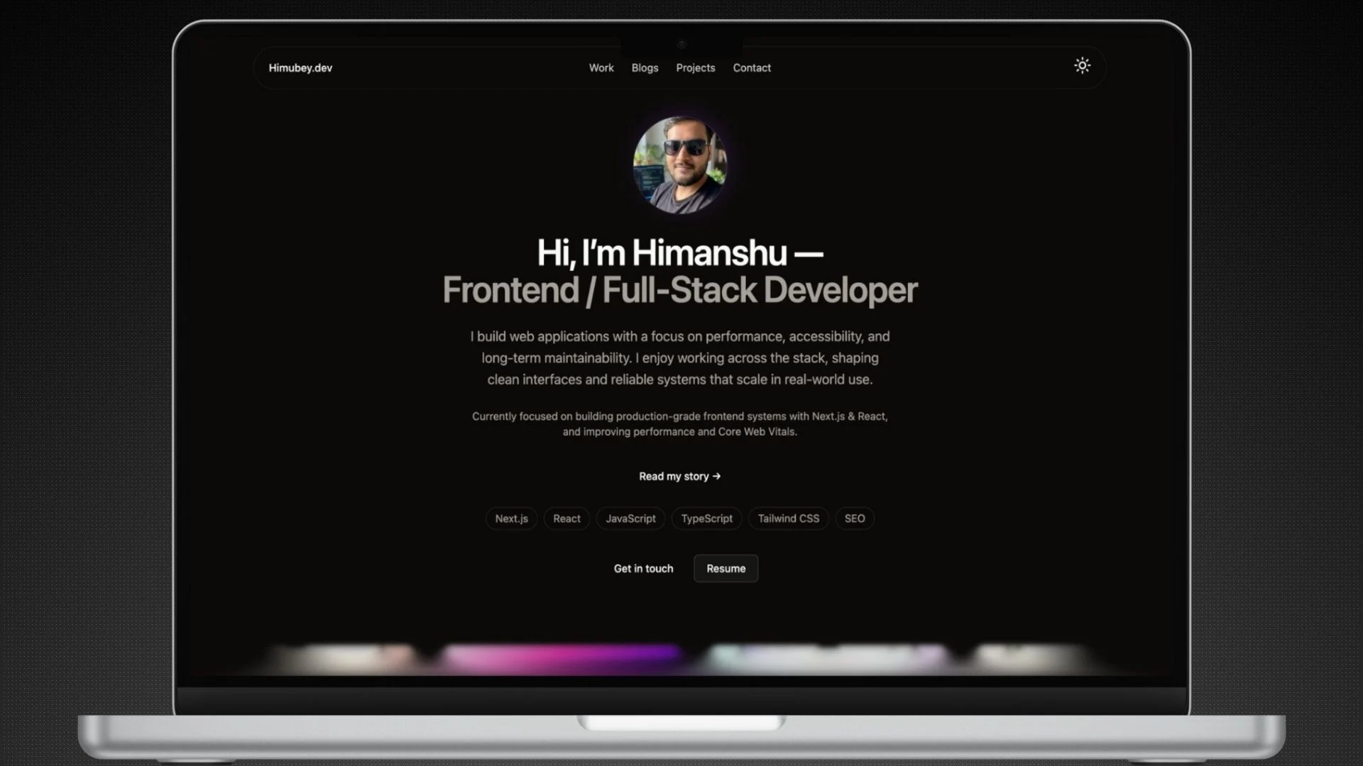 Developer Portfolio - Himanshu Dubey